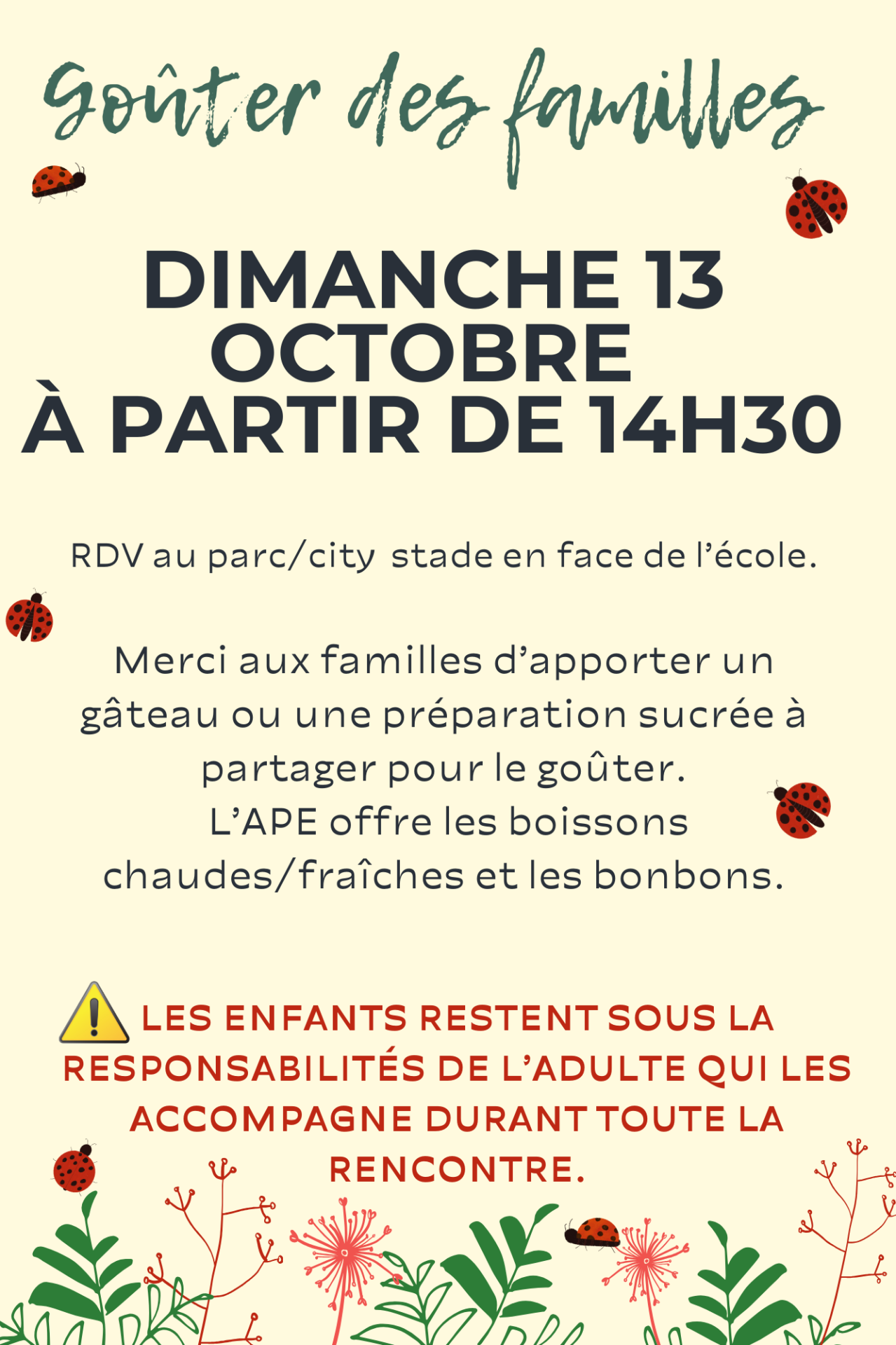 Affiche gouter des familles